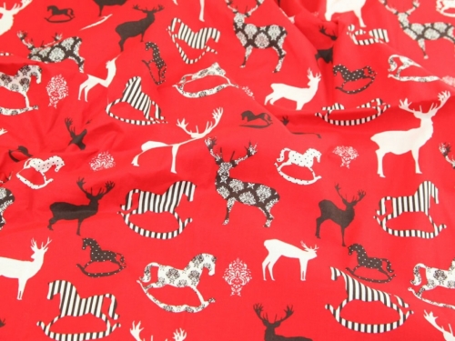 Deadstock 100% Cotton Fabric Red