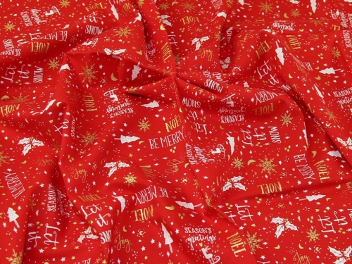 Deadstock 100% Cotton Fabric Red