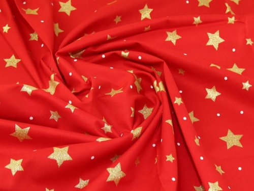 Deadstock 100% Cotton Fabric Red