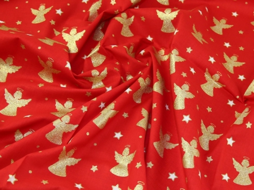 Deadstock 100% Cotton Fabric Red