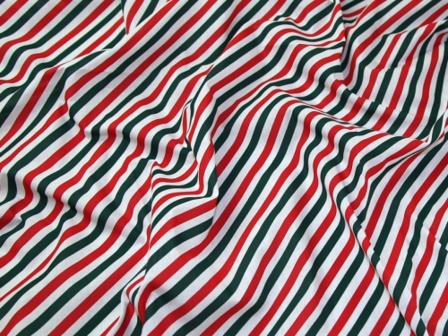 Printed Polycotton Fabric Red & Green
