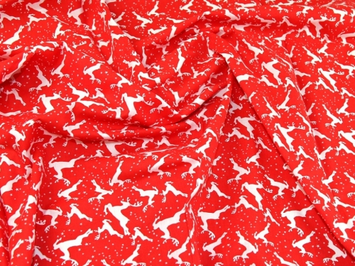 Printed Polycotton Fabric Red