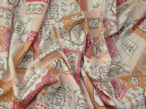 Deadstock 100% Cotton Poplin Fabric Peach