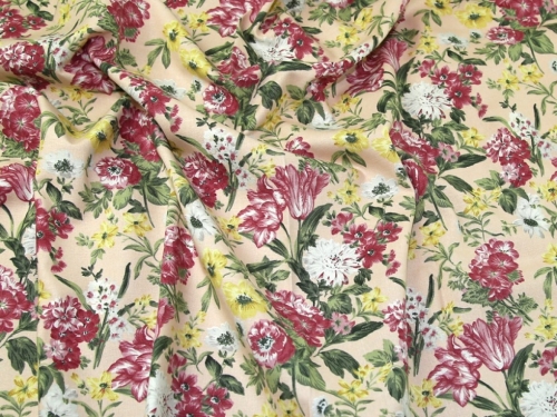Deadstock Cotton Canvas Fabric Peach