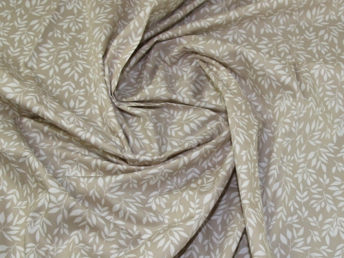 Deadstock 100% Cotton Poplin Fabric Beige