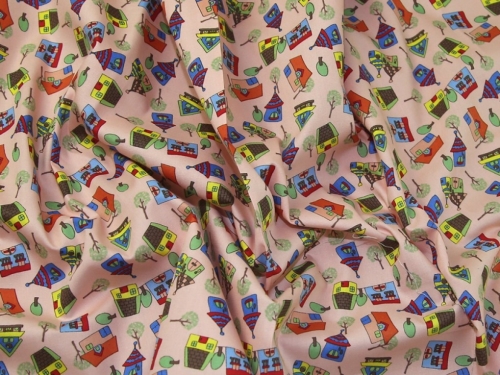 Deadstock 100% Cotton Poplin Fabric Peach Pink