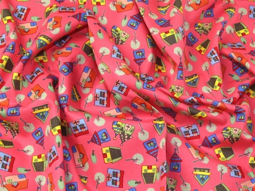 Deadstock 100% Cotton Poplin Fabric Hot Pink