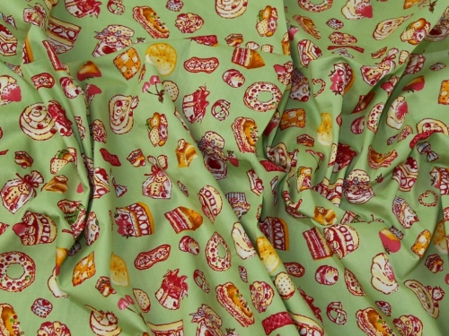 Deadstock 100% Cotton Poplin Fabric Green