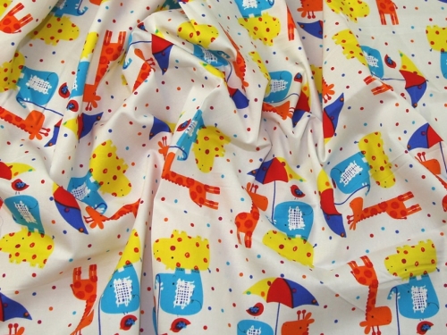 Deadstock 100% Cotton Poplin Fabric Orange