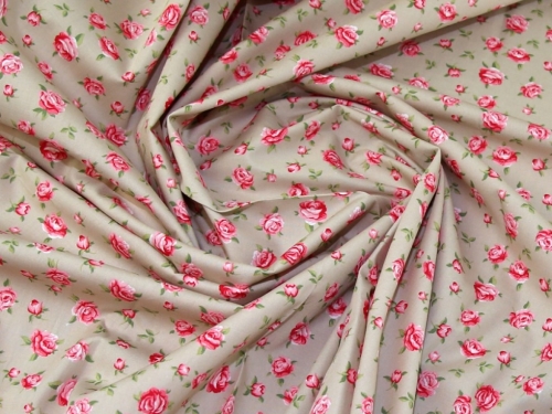 Deadstock 100% Cotton Poplin Fabric Beige