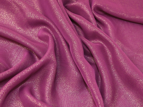 Deadstock Shimmer Sheer Chiffon Fabric Plum