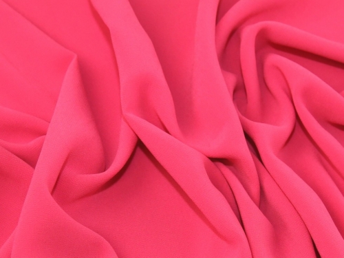 Deadstock Synergy Light Georgette Fabric Bright Pink