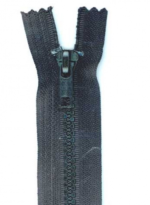Plastic Chunky Closed End Zips Navy Blue