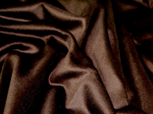 Wool Faux Fur Fabric Brown