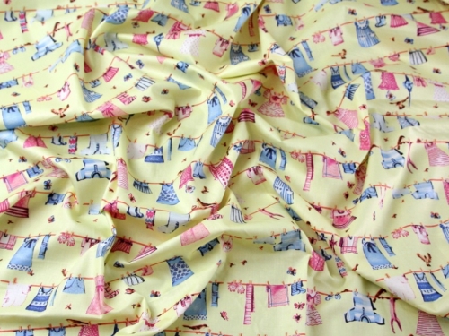 100% Cotton Poplin Fabric Lemon