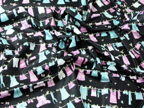 100% Cotton Poplin Fabric Black