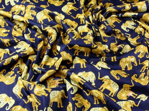 100% Cotton Poplin Fabric Navy Blue