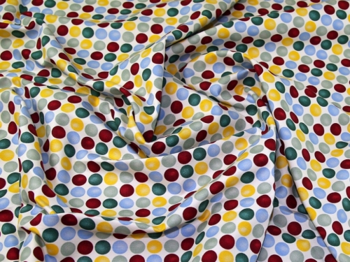 Cotton Canvas Fabric Green Multi