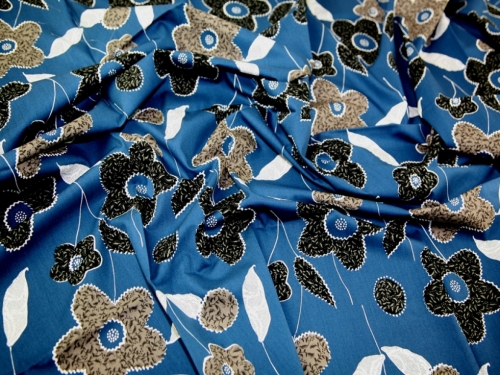 100% Cotton Poplin Fabric Denim Blue