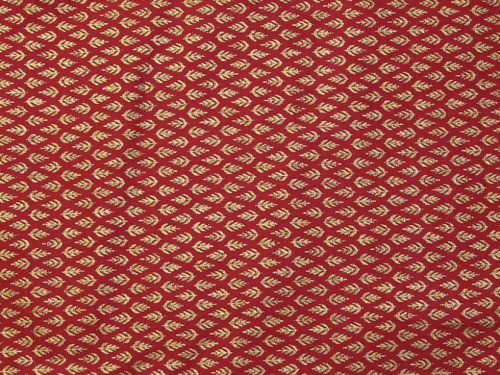 Metallic 100% Cotton Poplin Fabric Dark Red