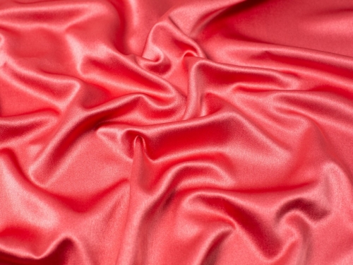 Minerva Core Range Prada Stretch Woven Satin Crepe Fabric Coral