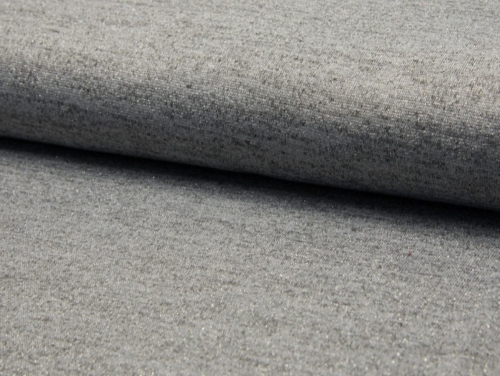 Deadstock Lurex Sweater Knit Stretch Fabric Grey