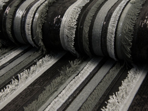 Deadstock Sequin Mesh Fabric Black