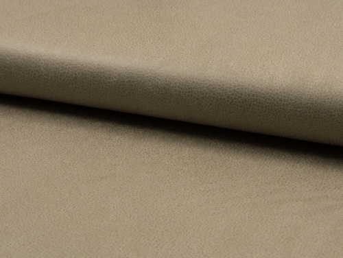 Deadstock Foil Faux Suede Stretch Knit Fabric Light Khaki