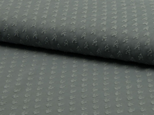 Deadstock Cutspot Sheer Chiffon Fabric Grey