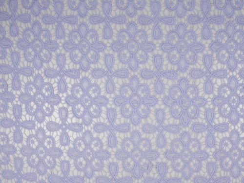 Deadstock Embroidered Lace Fabric Lilac