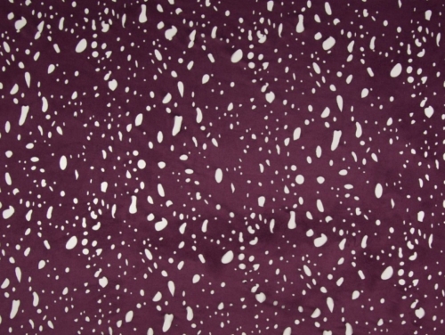 Deadstock Laser Cut Faux Suede Stretch Knit Fabric Aubergine