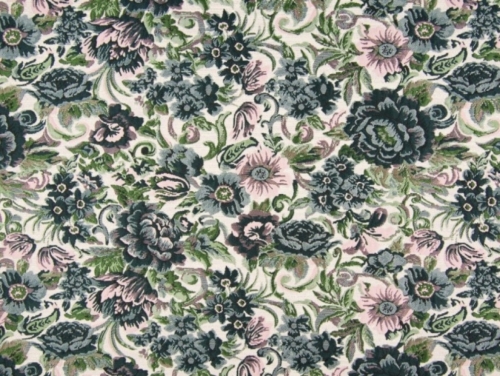 Deadstock Metallic Woven Brocade Fabric Rose Pink