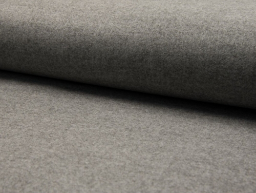 Deadstock Roberto Wool Blend Coating Fabric Mid Grey