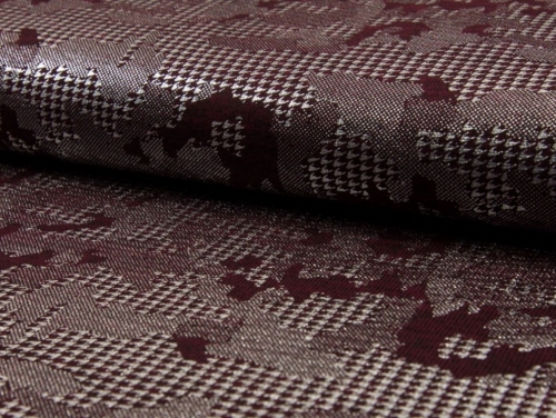 Deadstock Metallic ITY Silky Stretch Knit Fabric Bordeaux