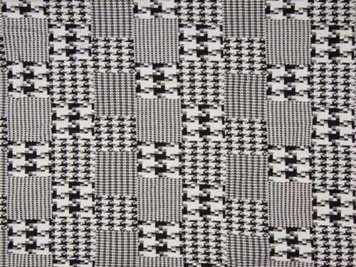 Deadstock Jacquard Stretch Knit Fabric Black & White