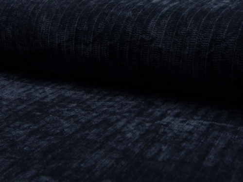 Deadstock Woven Chenille Fabric Navy Blue
