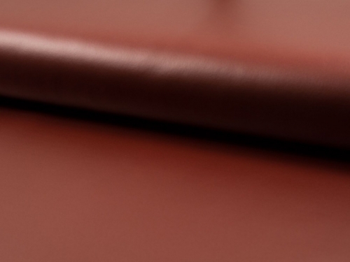 Deadstock PU Coated Scuba Stretch Knit Fabric Rust