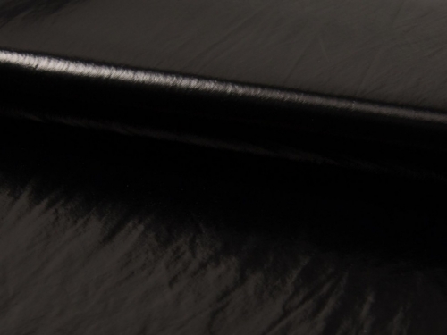 Deadstock Creased PU Vinyl Fabric Black