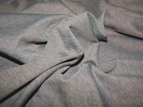 Deadstock Soft Ponte Roma Double Stretch Knit Fabric Marl Brown