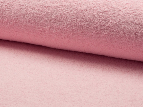Deadstock Cotton Terry Towelling Fabric Light Rose Pink