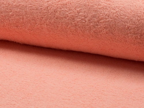 Deadstock Cotton Terry Towelling Fabric Salmon