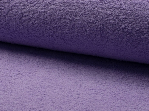Deadstock Cotton Terry Towelling Fabric Lilac