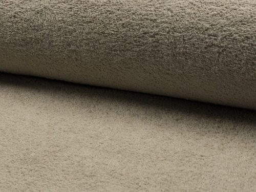 Deadstock Cotton Terry Towelling Fabric Beige