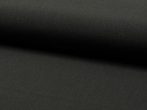 Deadstock Waterfall Twill Stretch Woven Suiting Fabric Dark Grey Melange