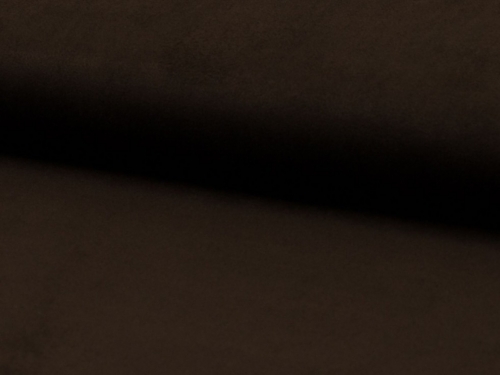 Deadstock Faux Suede Stretch Knit Fabric Dark Brown
