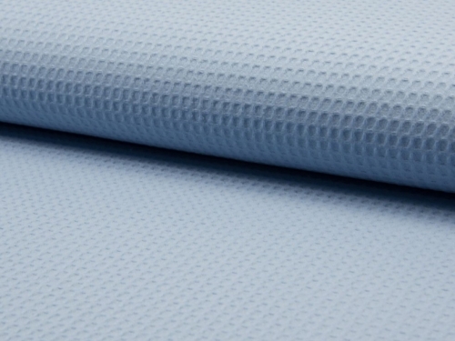 Deadstock Cotton Waffle Fabric Dusty Blue