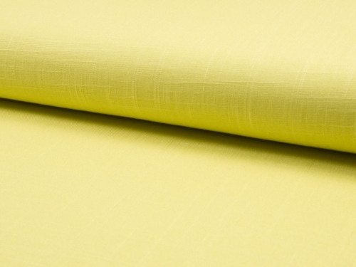 Deadstock Washed Slub Linen Viscose Fabric Light Yellow