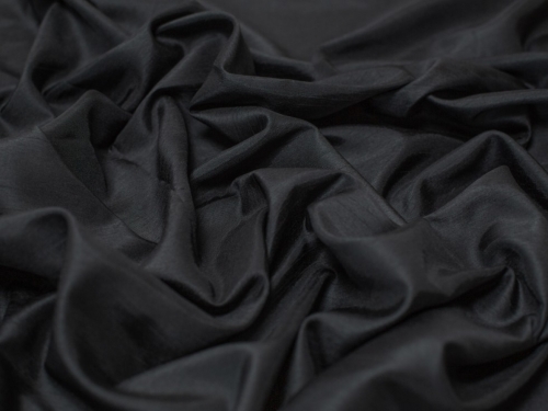 Satin Back Dupion Fabric Charcoal Grey