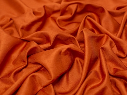 Satin Back Dupion Fabric Cinnamon