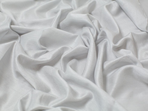 Satin Back Dupion Fabric Silver